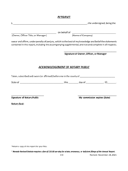 Private Professional Guardian Annual Report of Condition and Submission of Ledger of Stockholders or List of Members and Managers to the Commissioner - Nevada, Page 3