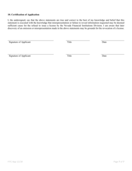 Application for Interstate Trust Activities - Foreign Independent Trust Company - Nevada, Page 7