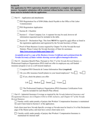 Application for Professional Employer Organization License - Nevada, Page 2