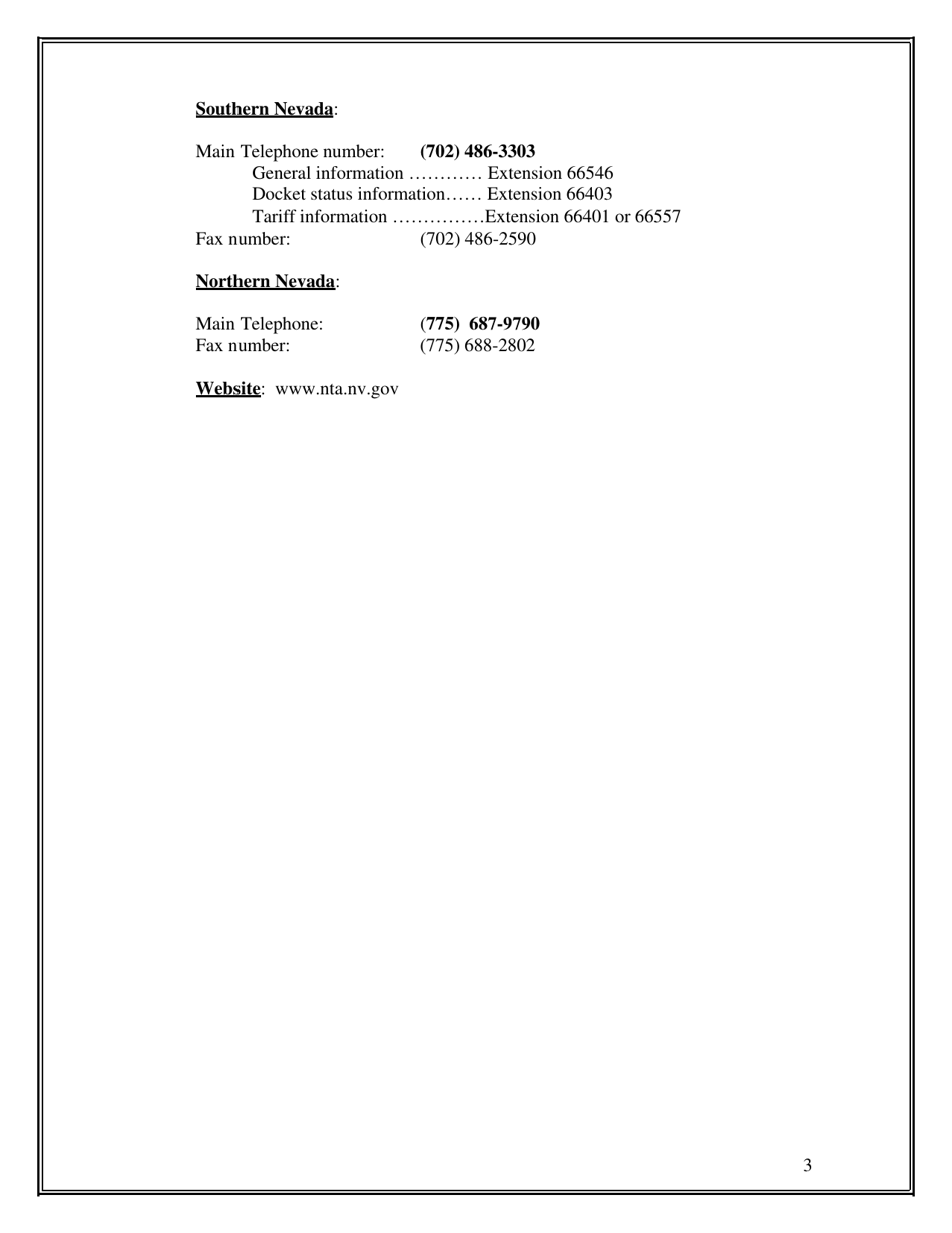 Application for a Permit to Act as an Autonomous Vehicle Network Company (Avnc) - Nevada, Page 3