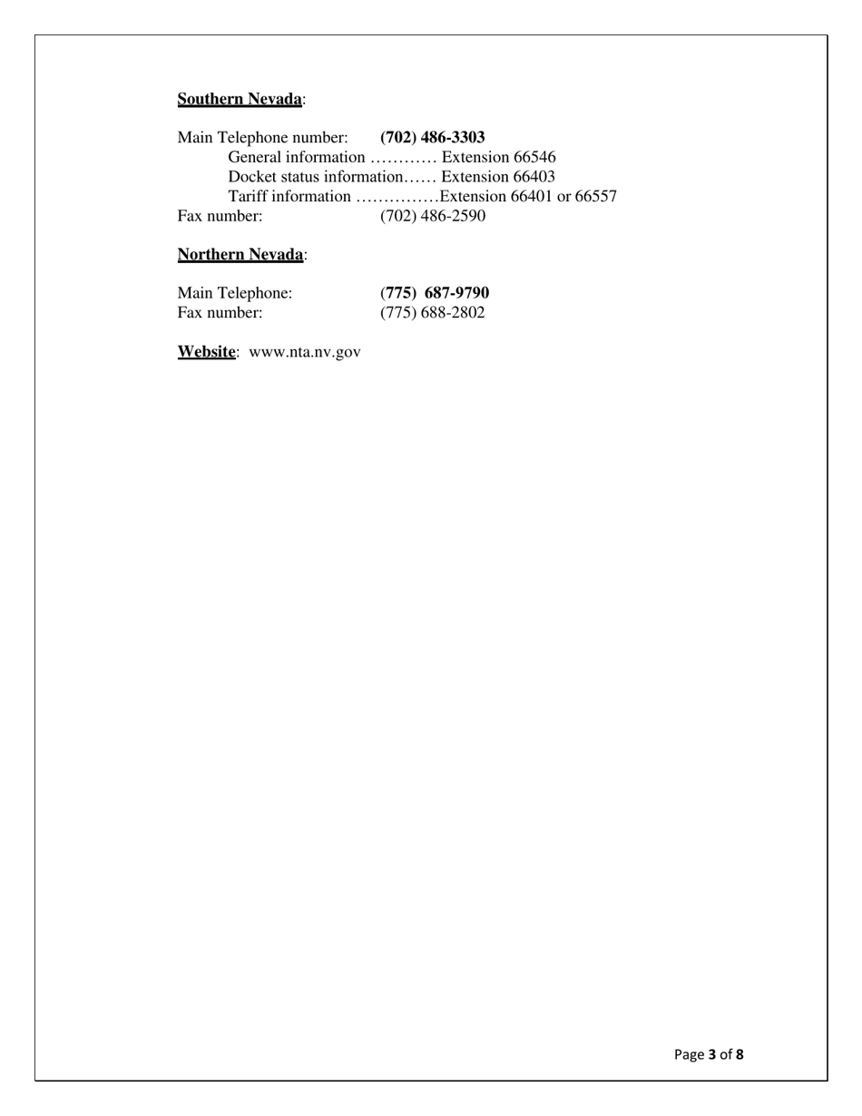 Application for a Permit to Act as a Transportation Network Company (Tnc) - Nevada, Page 3