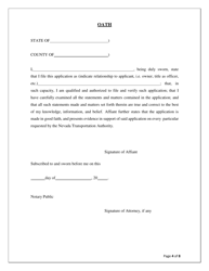 Application for a Permit to Act as a Transportation Network Company (Tnc) - Nevada, Page 4