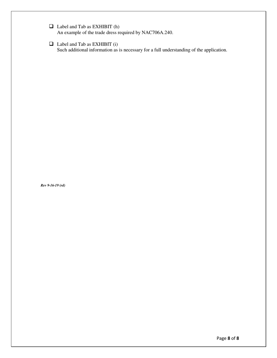 Application for a Permit to Act as a Transportation Network Company (Tnc) - Nevada, Page 8
