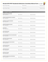 Nevada Dcfs Prtf Residential Admissions Committee Referral Form - Nevada, Page 3