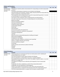 Non-sterile Compounding Inspection Form - Nevada, Page 4
