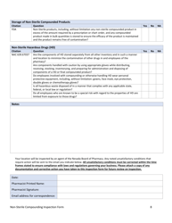 Non-sterile Compounding Inspection Form - Nevada, Page 8