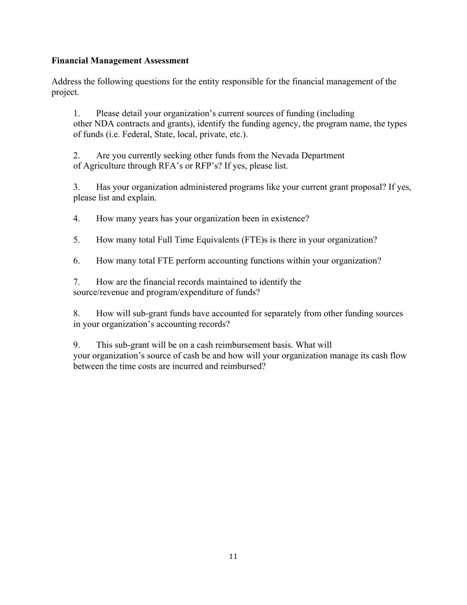 Scbgp Project Profile Template - Award Years 2022 Forward - Nevada, Page 11