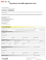 Document preview: Drug Master File (Dmf) Application Form - Canada