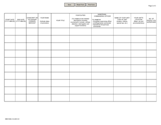 Form IMM5546 Details of Military Service - Canada, Page 2