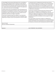 Form NWT9019 Community Tourism Infrastructure Contribution - Full Proposal - Northwest Territories, Canada (English/French), Page 4