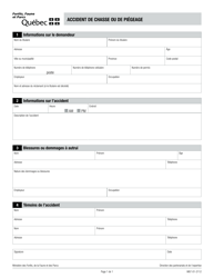 Document preview: Forme W67-01-2112 Accident De Chasse Ou De Piegeage - Quebec, Canada (French)