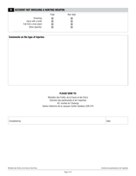 Form W67-01A-2112 Hunting or Trapping Accident Form - Quebec, Canada, Page 4