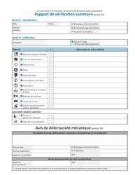 Grille De Verification Sommaire Et Avis De Defectuosite - Quebec, Canada (French), Page 3