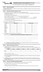 Form FO-0659A Subsidized Daycare Service Agreement - Quebec, Canada, Page 2
