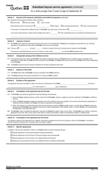 Form FO-0659A Subsidized Daycare Service Agreement - Quebec, Canada, Page 3