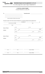 Form FO-0659A Subsidized Daycare Service Agreement - Quebec, Canada, Page 5