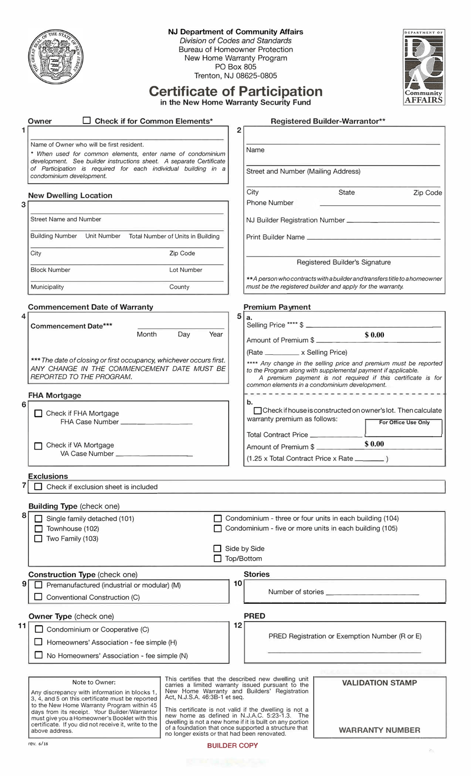 Certificate of Participation in the New Home Warranty Security Fund - New Jersey, Page 7
