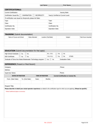 Equivalency Application - New Mexico, Page 2