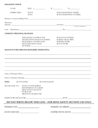 Explosive Permit Application - New Jersey, Page 2