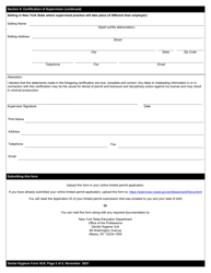Dental Hygiene Form 5CS Certification of Supervision for Limited Permit - New York, Page 2