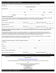 Nurse Form 5CS Certification of Supervisor for Limited Permit - New York, Page 2