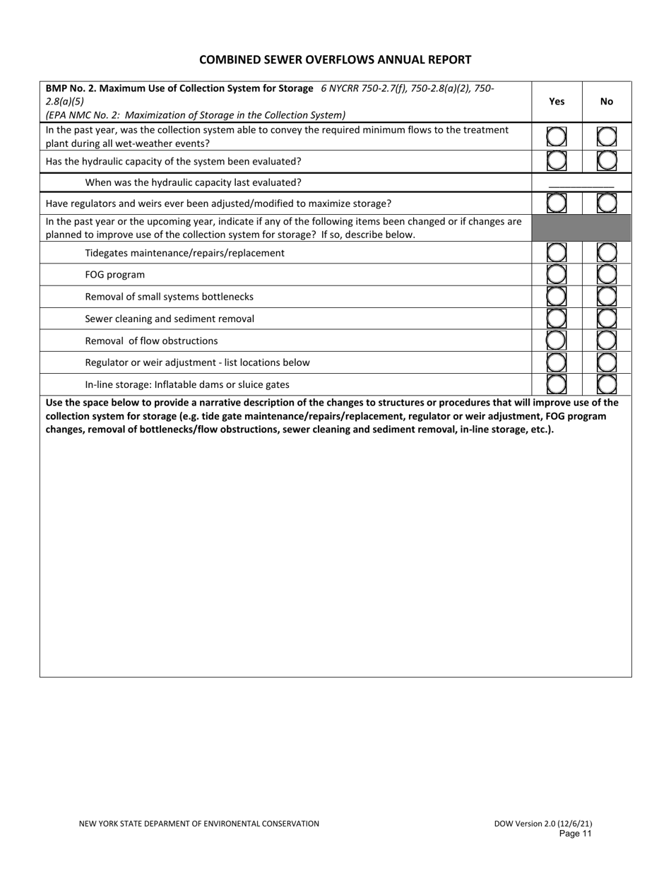Combined Sewer Overflows Annual Report - New York, Page 11