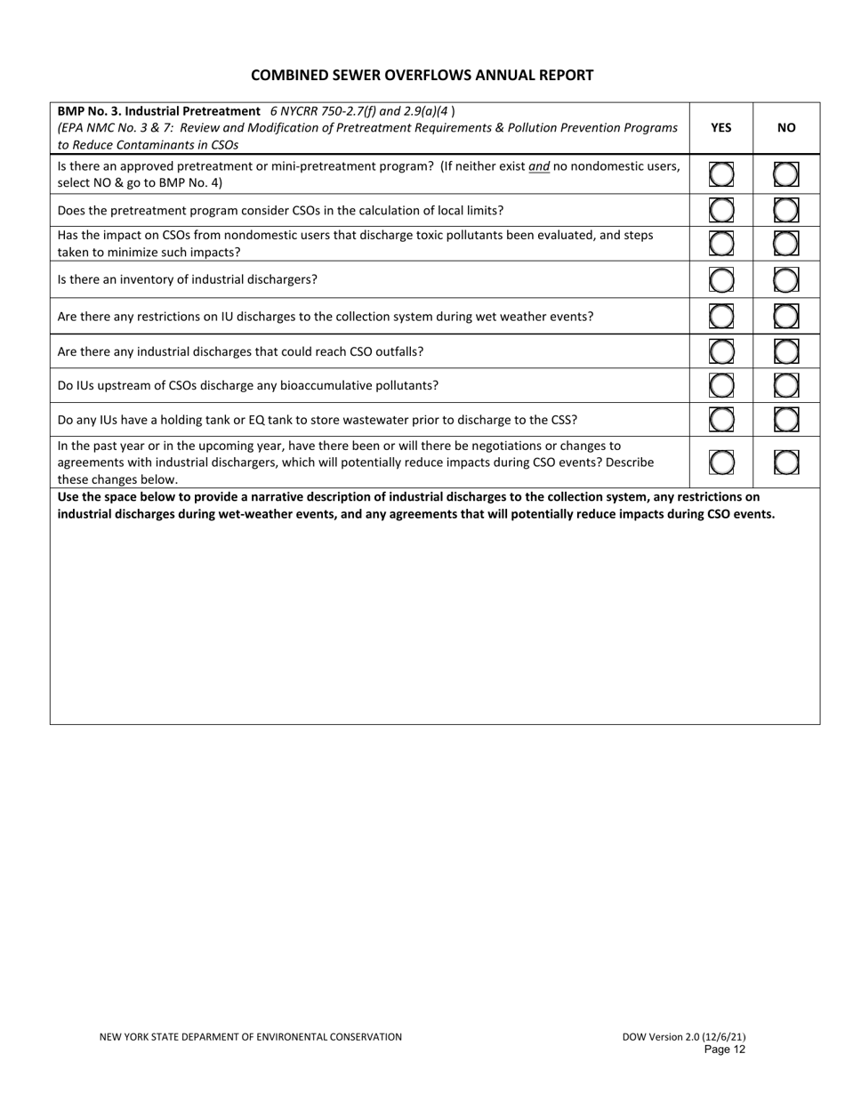 Combined Sewer Overflows Annual Report - New York, Page 12