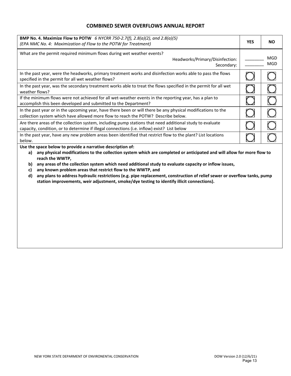Combined Sewer Overflows Annual Report - New York, Page 13