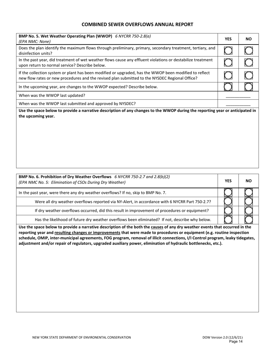 Combined Sewer Overflows Annual Report - New York, Page 14