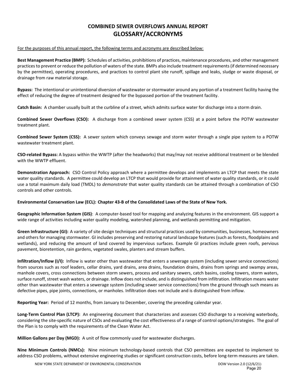 Combined Sewer Overflows Annual Report - New York, Page 20