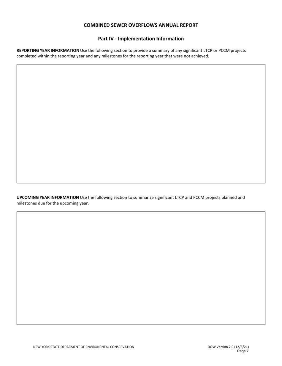 Combined Sewer Overflows Annual Report - New York, Page 7