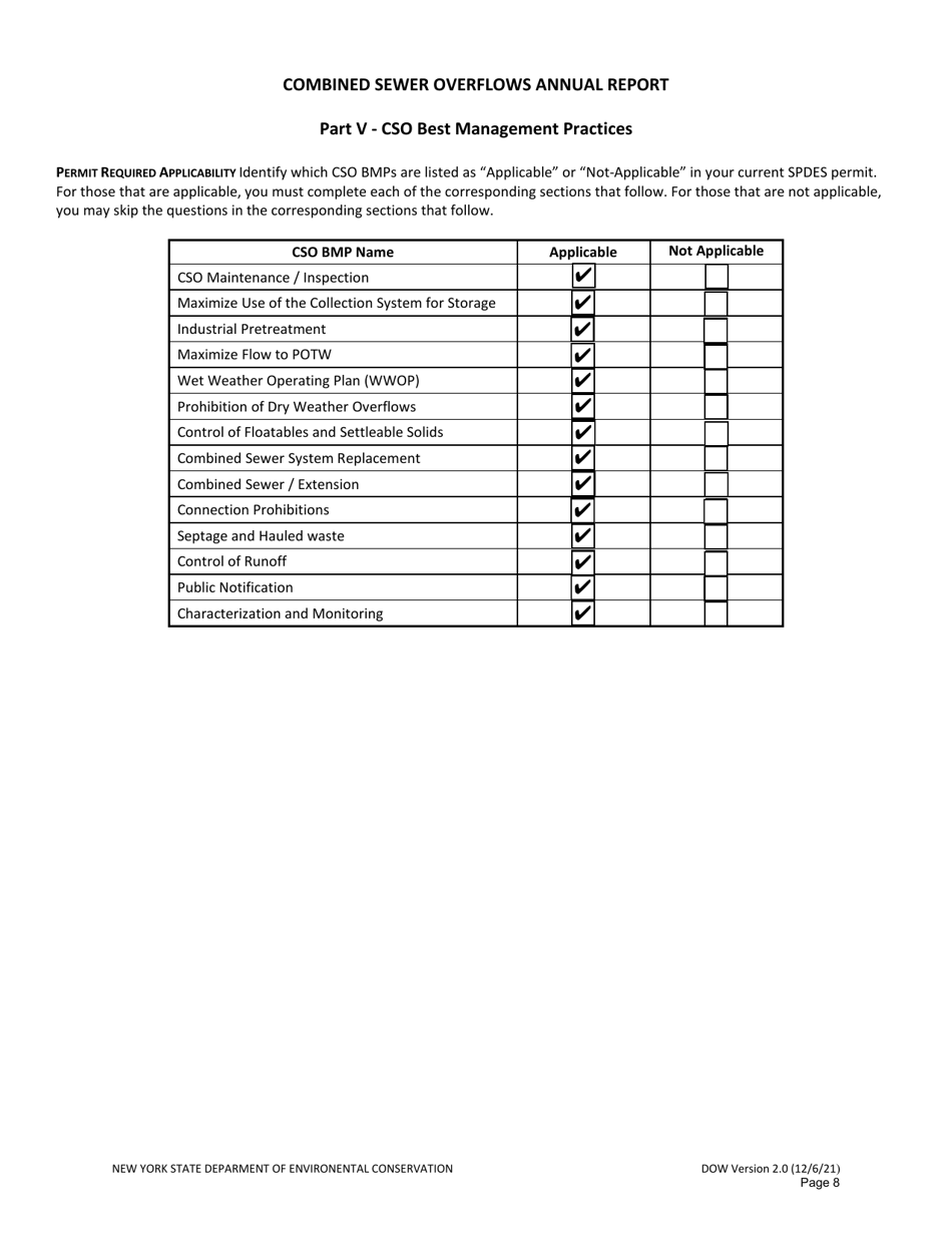 Combined Sewer Overflows Annual Report - New York, Page 8