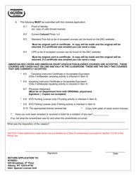 Licensed Guide Renewal Application - New York, Page 2