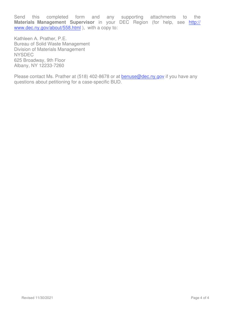 Beneficial Use Determination Petition - Brine for Road Treatment - New York, Page 4