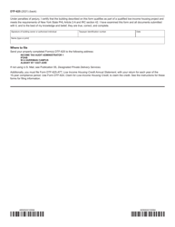 Form DTF-625 Low-Income Housing Credit Allocation and Certification - New York, Page 2