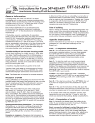 Instructions for Form DTF-625-ATT Low-Income Housing Credit Annual Statement - New York