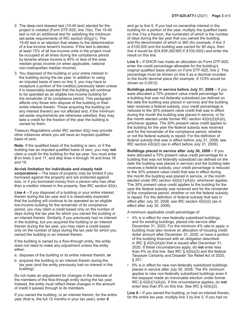 Instructions for Form DTF-625-ATT Low-Income Housing Credit Annual Statement - New York, Page 3