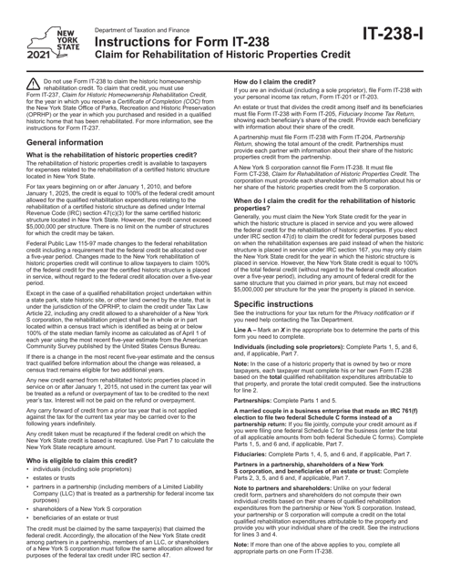 Form IT-238 2021 Printable Pdf