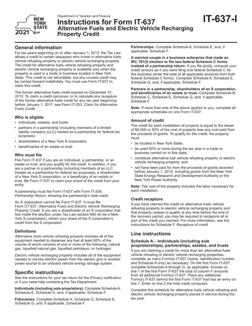 Form IT-637 2021 Printable Pdf