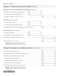 Form IT-645 Recapture of Start-Up Ny Tax Benefits - New York, Page 2