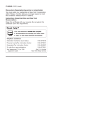 Form IT-2658-E Certificate of Exemption From Partnership or New York S Corporation Estimated Tax Paid on Behalf of Nonresident Individual Partners and Shareholders - New York, Page 2