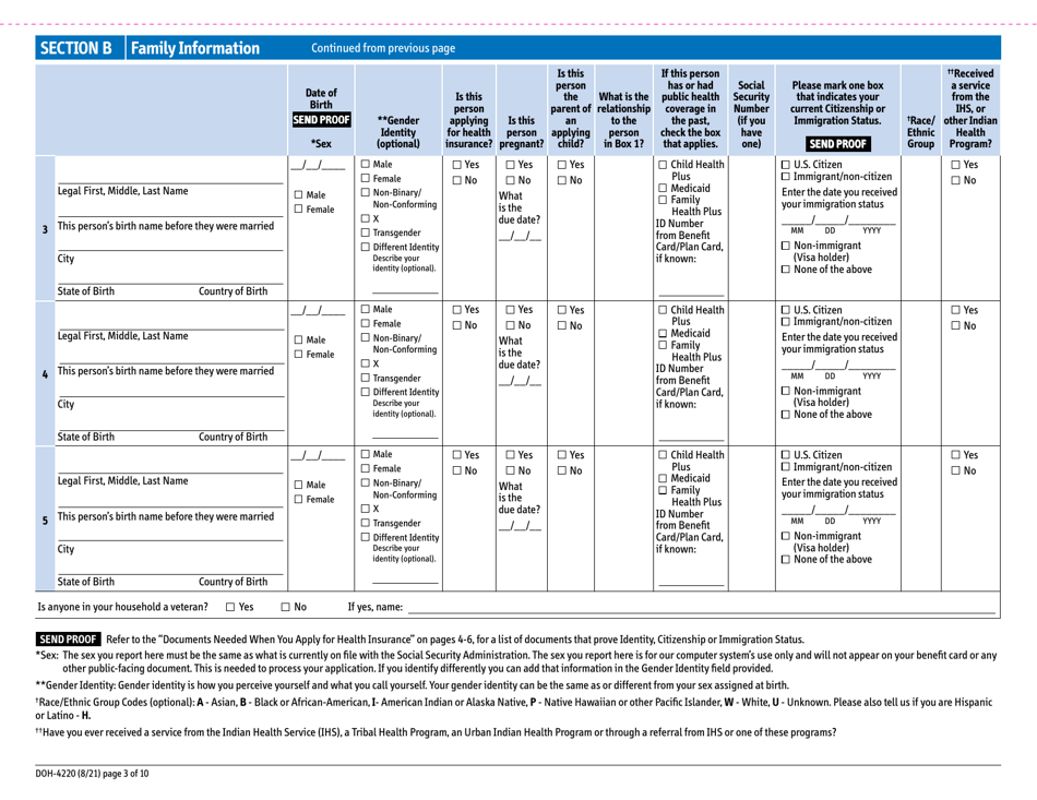Form DOH-4220 Medicaid Application for Non-magi Eligibility Group - New York, Page 11