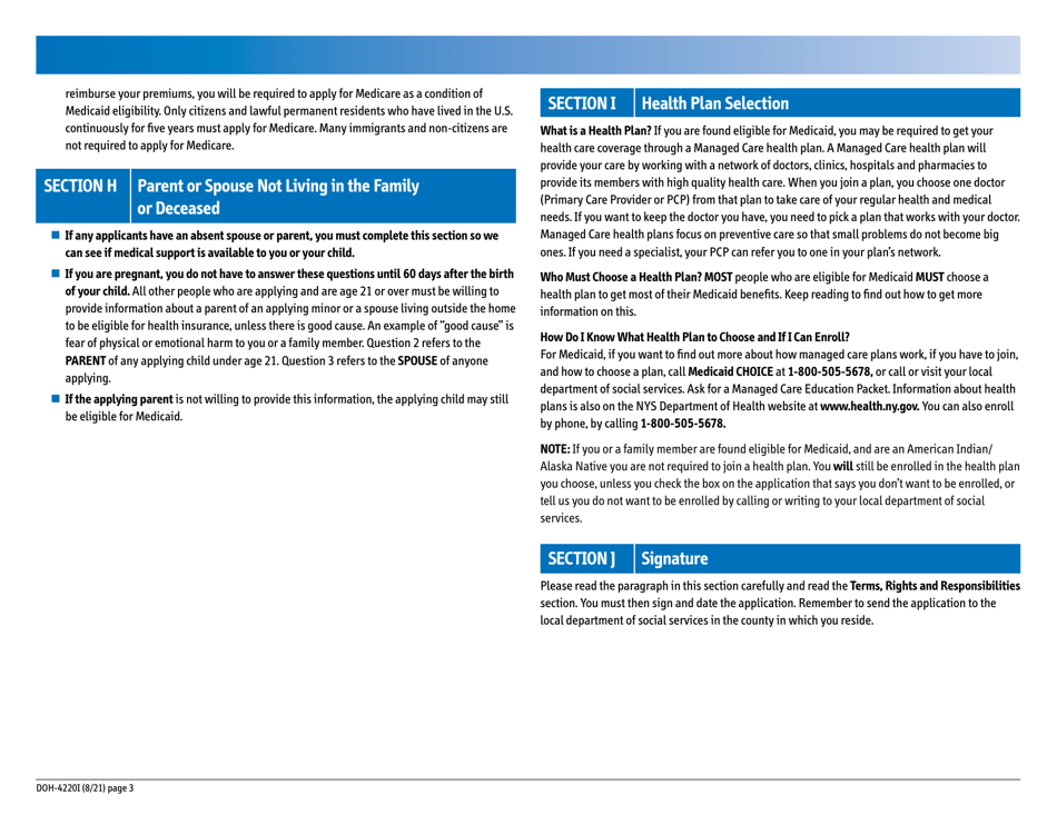 Form DOH-4220 Medicaid Application for Non-magi Eligibility Group - New York, Page 5