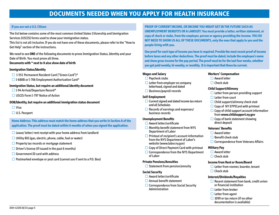 Form DOH-4220 Medicaid Application for Non-magi Eligibility Group - New York, Page 7