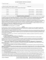 Formulario C-121 Reclamo De Compensacion Y Notificacion De Inicio De Accion Contra Terceros - New York (Spanish), Page 2