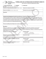 Formulario DD-1 Formulario De Autorizacion De Deposito Directo - Ejemplo - New York (Spanish), Page 2