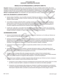 Document preview: Form DD-1 Direct Deposit Authorization Form - Sample - New York (Italian)