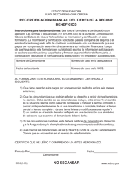 Formulario DD-2 Recertificacion Bianual Del Derecho a Recibir Beneficios - New York (Spanish)