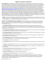 Form RB-89.2 Application for Reconsideration/Full Board Review - New York (Haitian Creole)