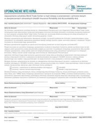 Document preview: Form WTC-HIPAA World Trade Center Volunteer Health Insurance Portability and Accountability Act Authorization - New York (Polish)